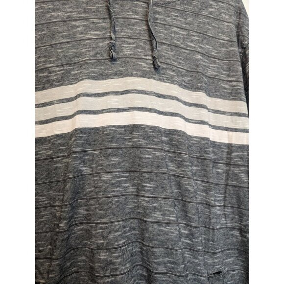 Rip Curl Men’s Size Large Grey and Black Striped Front Pocket Hoodie - Picture 2 of 5